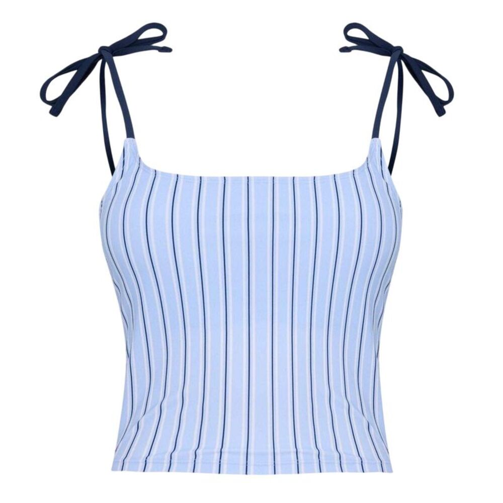 Jack Wills Womens/Ladies Kickback Striped Tankini Top / Navy